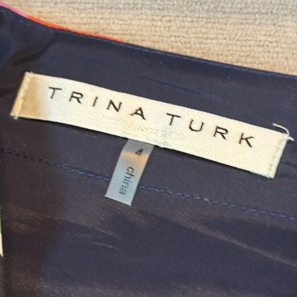 Trina Turk Free Time Mini Skirt Women's Size 4 Portofino Striped Pencil Lined